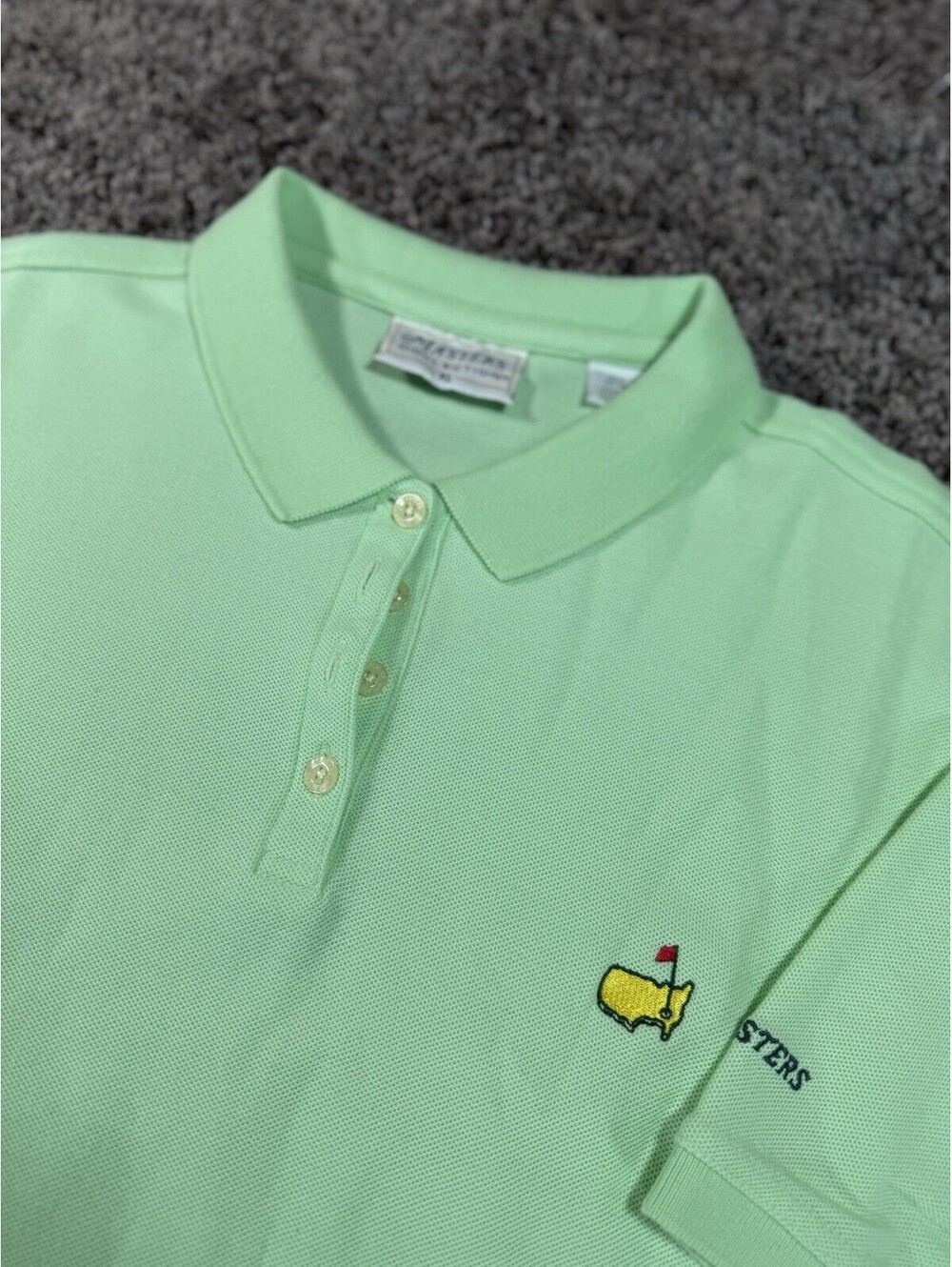 Masters Golf Tournament Augusta National Light Green Golf Polo Shirt Men's XL